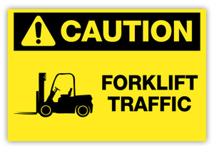 Caution - Forklift Traffic Label
