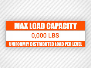 Custom Max Load Capacity Labels (5 pack)