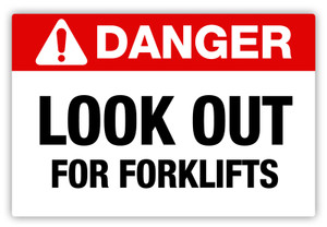 Danger - Forklifts Label