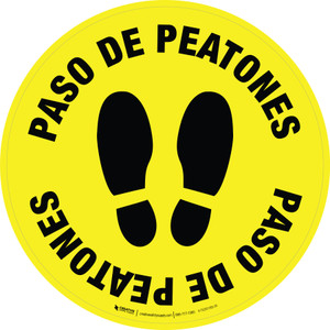 Paso de Peatones (Huellas) - Floor Sign
