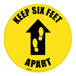 Keep Six Feet Apart - Floor Sign