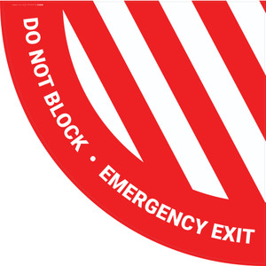 Do Not Block Emergency Exit - Half Swing Door Sign
