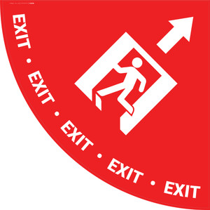 Exit Man Icon with Arrow - Half Swing Sign