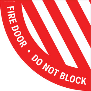 Fire Door Do Not Block - Half Swing Sign