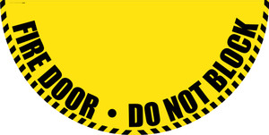 Fire Door Do Not Block - Yellow Full Swing Door Sign