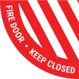 Fire Door Keep Closed - Half Swing Sign