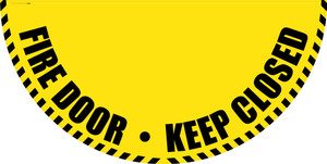 Fire Door Keep Closed - Yellow Full Swing Door Sign