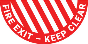 Fire Exit Keep Clear - Full Swing Door Sign