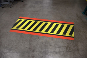 Red Border Crosswalk - Crosswalk Floor Sign