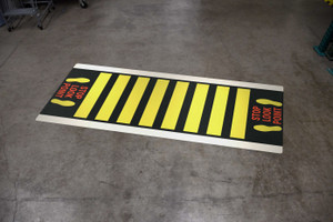 Stop Look Point - Crosswalk Floor Sign