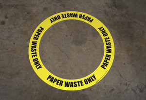 Paper Waste Only - Circular Floor Sign Ring