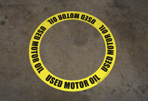 Used Motor Oil - Circular Floor Sign Ring