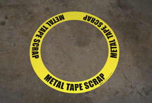 Metal Tape Scrap - Circular Floor Sign Ring