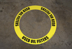 Used Oil Filters - Circular Floor Sign Ring