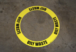 Oily Waste - Circular Floor Sign Ring