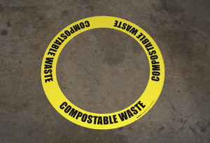 Compostable Waste - Circular Floor Sign Ring