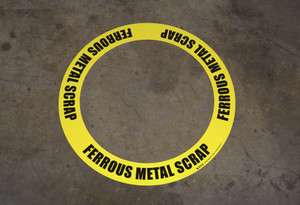 Ferrous Metal Scrap - Circular Floor Sign Ring