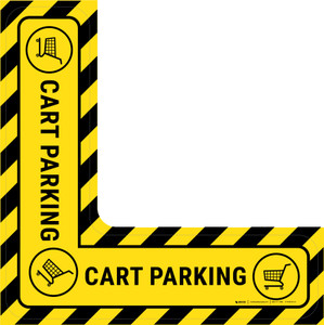 Cart Parking - Floor Sign Corner