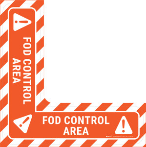 FOD Control Area - Floor Sign Corner