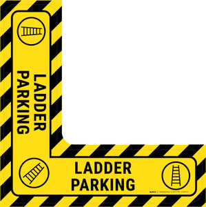 Ladder Parking - Floor Sign Corner