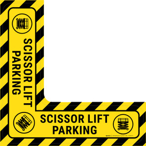 Scissor Lift Parking - Floor Sign Corner