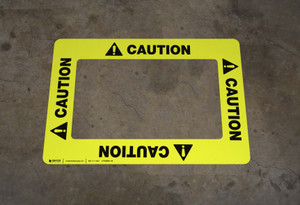 OSHA Caution - Rectangular Floor Sign Frame