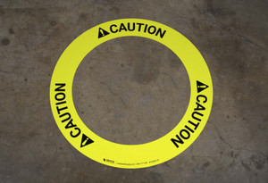 OSHA Caution - Circular Floor Sign Ring