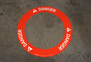 OSHA Danger - Circular Floor Sign Ring