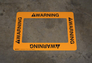 OSHA Warning - Rectangular Floor Sign Frame