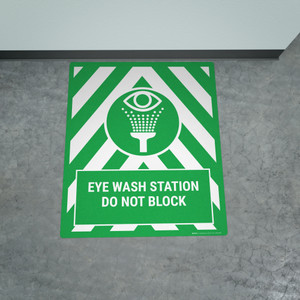 Eye Wash Station - Do Not Block Portrait - Large Floor Sign