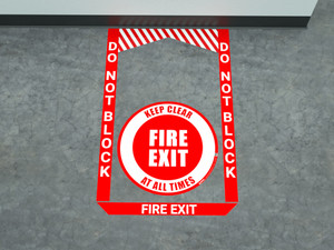 Fire Exit - Pre Made Floor Sign Bundle
