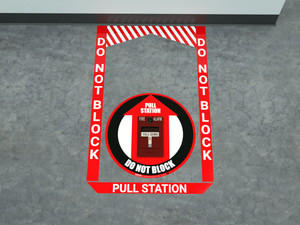 Fire Alarm Pull Station - Pre Made Floor Sign Bundle