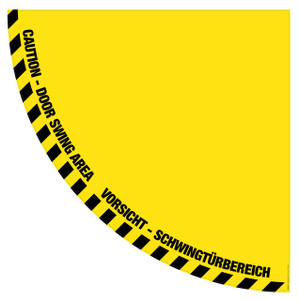 Half Door Swing (VORSICHT - SCHWINGTÌ_ÌÇÌ__Ì_ÌÇåÎåRBEREICH) Floor Sign