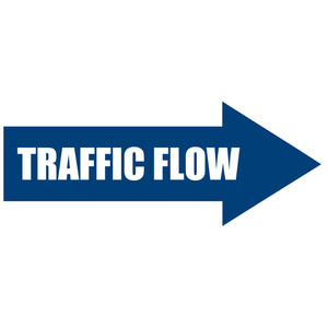 Traffic Flow Arrow Floor Sign