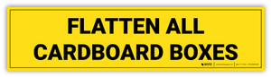 Flatten All Cardboard Boxes Label