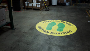 Pedestrian Walkway Footprints - SignCast™ S200 Virtual Sign