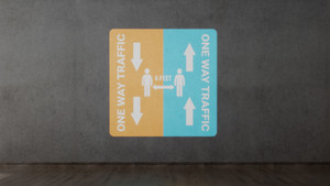 One Way Traffic with Icons - SignCast™ S200 Virtual Sign