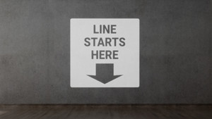 Line Starts Down Arrow - SignCast™ S200 Virtual Sign