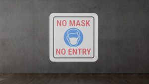 No Mask/No Entry - SignCast™ S200 Virtual Sign