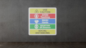 Social Distance List - SignCast™ S200 Virtual Sign