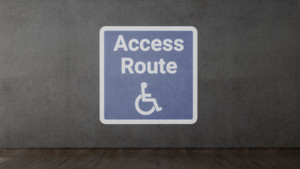 ADA Access Route with Icon - SignCast™ S200 Virtual Sign
