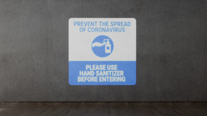 Prevent Coronavirus - Please Use Hand Sanitizer - SignCast™ S200 Virtual Sign