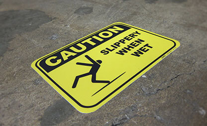 Caution Slipper When Wet Floor Sign