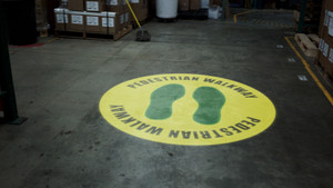 SignCast™ S300 Virtual Sign - Pedestrian Walkway (Footprints)