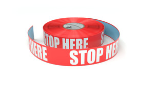 Stop Here - Inline Printed Floor Marking Tape
