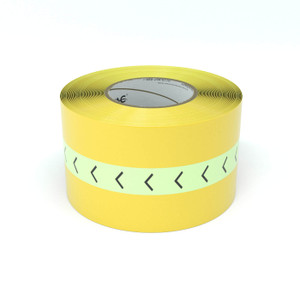 SafetyTac® Glowstripe: Chevron Arrow Pattern - Inline Printed Floor Marking Tape