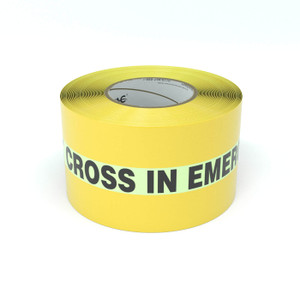 SafetyTac® Glowstripe: Do Not Cross In Emergency - Inline Printed Floor Marking Tape