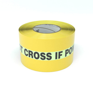 SafetyTac® Glowstripe: Do Not Cross If Power is Out - Inline Printed Floor Marking Tape