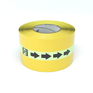 SafetyTac® Glowstripe: Egress Symbol With Arrow - Inline Printed Floor Marking Tape