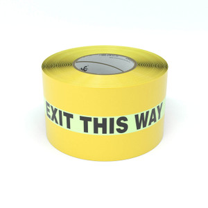 SafetyTac® Glowstripe: Exit This Way - Inline Printed Floor Marking Tape